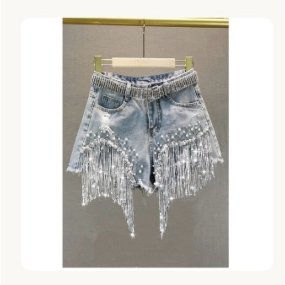 Bedazzled Denim Shorts